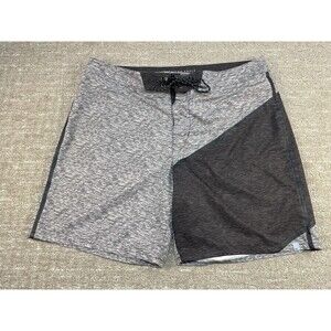 American Eagle AEO Mens L Large Gray Heathered Swim Board Shorts Suit
